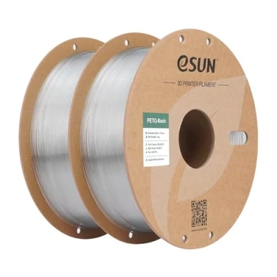 Afbeelding van eSUN PETG filament 1,75 mm, Basic filament, hoge sterkte, spoel 1 kg (2,2 lbs) 3D printerfilament voor printers (transparant 2 kg, kg)