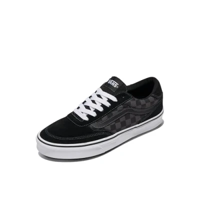 Afbeelding van Vans Brooklyn Ls Baskets pour homme Motif damier Noir/asphalte Pointure 42, Asphalte noir damier, 42.5 EU