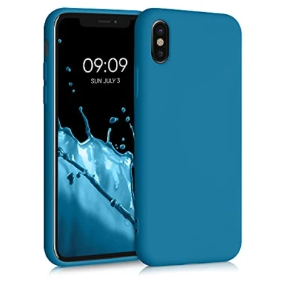 Afbeelding van kwmobile telefoonhoesje geschikt voor Apple iPhone X Hoesje smartphone Back cover in Caribisch blauw