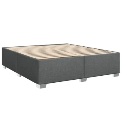 Afbeelding van vidaXL Bedframe zonder matras stof donkergrijs 200x200 cm