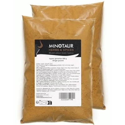 Afbeelding van MINOTAUR Kruiden gember, gemalen gemberwortel, gemberpoeder, zoete 2 x 500 g (1 kg)