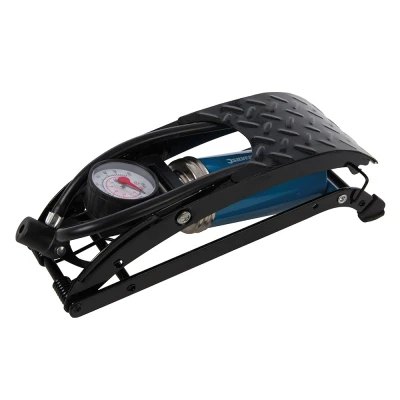 Afbeelding van Silverline Voetpomp met manometer enkele cilinder maximaal 7 bar 280 cm3