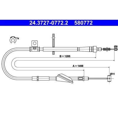 Afbeelding van Ate Handremkabel 24.3727 0772.2