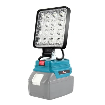 Afbeelding van AUTOJARE 10,16 cm draadloze led werklamp voor Makita 18 V 48 W 3200 lm draagbare projector autoreparatie, verlichting thuis, camping, vissen (geen batterij)