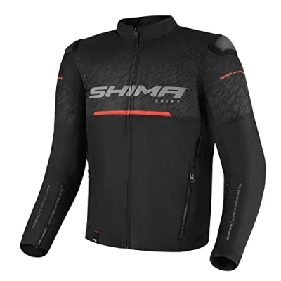 Afbeelding van SHIMA Drift Motorjack voor heren, lichte, ademende zomerjas van mesh met rug , schouder en elleboogbeschermers, breedteregeling (zwart, XXL)