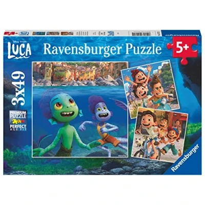 Afbeelding van Ravensburger puzzel Disney Pixar Luca&#039;s avonturen Legpuzzel 3x49 stukjes