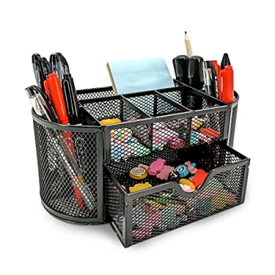Afbeelding van MDHAND bureau organizer en accessoires, organizer, net lade (9 cellen, zwart)