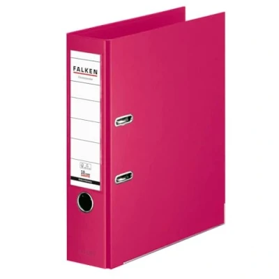 Afbeelding van Originele Falken chromocolor ordner van topkwaliteit. Gemaakt in Duitsland. Buitenmateriaal kunststof. Verpakking met 10 stuks, breed, fuchsia
