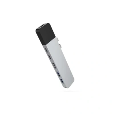 Image de Hyperdrive Net 6 in 2 Dock pour Macbook Pro Touch Sanho Argent
