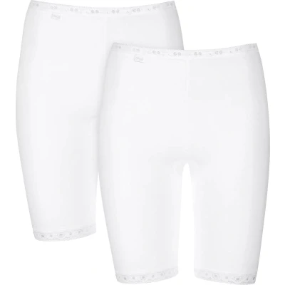 Afbeelding van Sloggi 2 Pack Basic Long Dames Boxershort 40 Wit