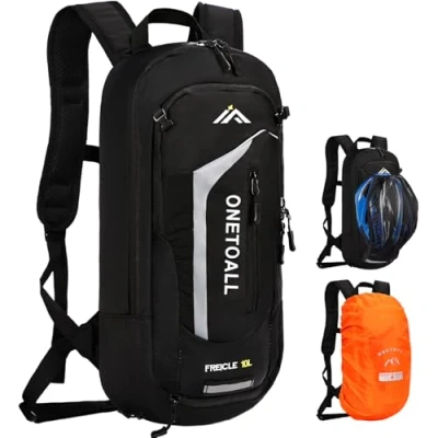 Afbeelding van LOCAL LION Fietsrugzak, rugzak voor mannen en vrouwen, skiën, hardlopen, fietsen, wandelen, sport, reizen, kamperen, ultralicht, ademend, uniseks 10 liter