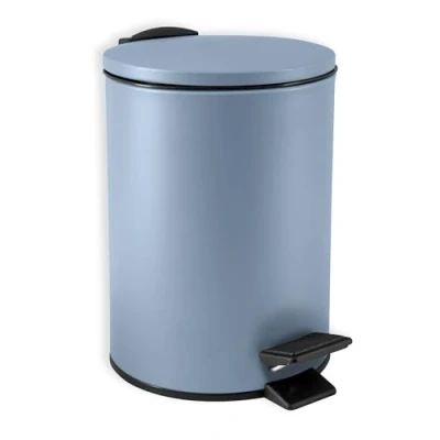 Afbeelding van Spirella Pedaalemmer Cannes lichtblauw 3 liter metaal L17 x H25 cm soft close toilet/badkamer