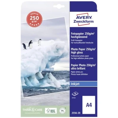 Afbeelding van Avery Zweckform Premium Inkjet Fotopapier A4 (210x297 mm) Hoogglans Wit papier voor inkjetprinter