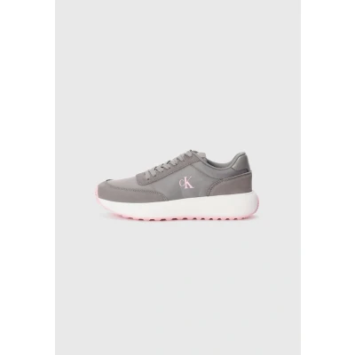 Afbeelding van Calvin Klein Jeans Athlete Runner Sneakers laag, Dames, Maat: 36, Steeple gray/rose shadow Textiel/ synthetisch
