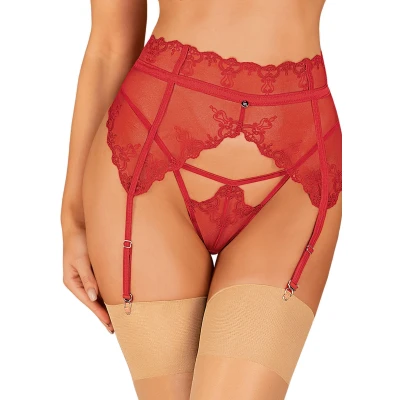 Afbeelding van Obsessive Lonesia Kanten Jarretelgordel Rood