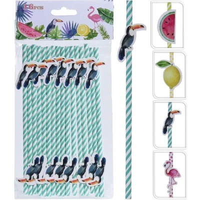 Afbeelding van Basic Papieren Rietjes Met Figuur Assorti