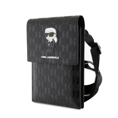 Afbeelding van Karl Lagerfeld Case KLWBSAKHPKK Handtas zwart Saffiano Monogram Ikonik