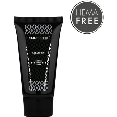 Afbeelding van NailPerfect Sqeasy Gel Glitter Silver Glass 60gr