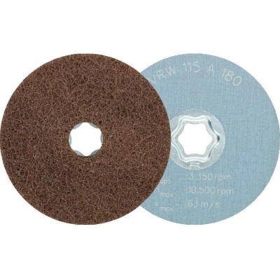 Afbeelding van PFERD 42001051 COMBICLICK zachte vliesschijf CC Ø 115 mm A180 voor reinigen &amp; satineren met haakse slijpmachines