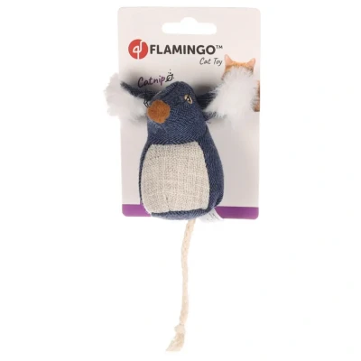Afbeelding van Flamingo Jeany Muis+catnip Kattenspeelgoed 16x8.5 cm Blauw