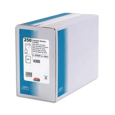 Afbeelding van Vensterenvelop van wit velijnpapier, 90 g