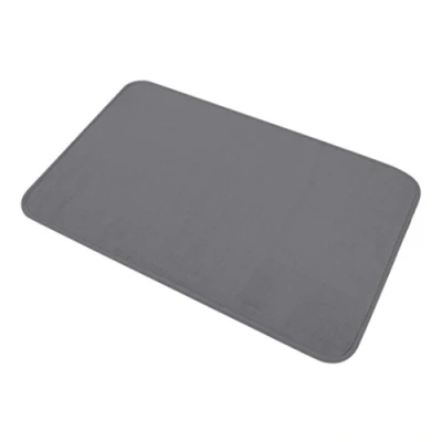 Afbeelding van Livetti Badkamermat Toiletmat Badmat 45x75 cm Grijs