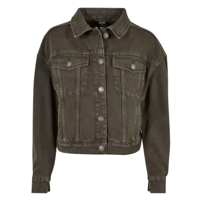 Afbeelding van Urban Classics Spijkerjas, Dames, Maat: 4XL, Brown