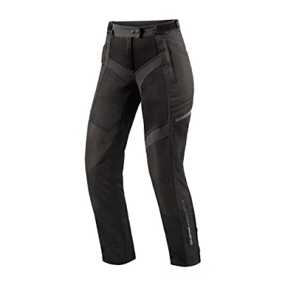 Afbeelding van SHIMA JET LADY Motorbroek voor dames, zomer, versterkt, avontuur, tochten, bikerbroek van mesh met waterdicht membraan, CE kniebeschermers (zwart, S)