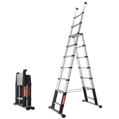 Afbeelding van Telesteps telescopische ladder Combi Line 7+2 sporten