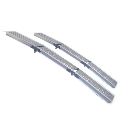 Afbeelding van Aluminium oprijplaat compact twee keer inklapbaar 195 cm 2 stuks