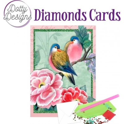 Afbeelding van Dotty Designs Diamond Cards Birds and flowers