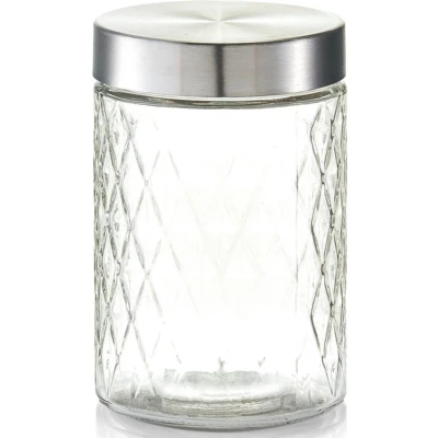 Afbeelding van Zeller Storage Glass 1200 ml w. metal lid