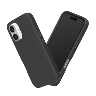 Afbeelding van RHINOSHIELD Hoesje compatibel met [iPhone 16 Plus] SolidSuit dunne hoes schokabsorberende technologie en premium matte afwerking zwart