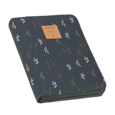 Afbeelding van Lässig Hoesje voor moederschapsdocumenten, foto‘s, echo‘s, kaarten, documentenetui, donkergrijs (Blobs forest)