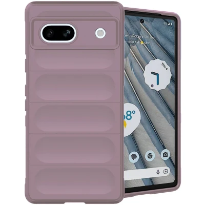 Afbeelding van iMoshion Hoesje Geschikt voor Google Pixel 7a Siliconen EasyGrip Backcover Paars