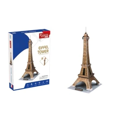 Afbeelding van EXPLORA Eiffeltoren 3D puzzels 540020 39 stukjes historisch monument niveau 4 zonder lijm of schaar educatief Parijs bouwspel cadeau modelbouw vanaf 5 jaar