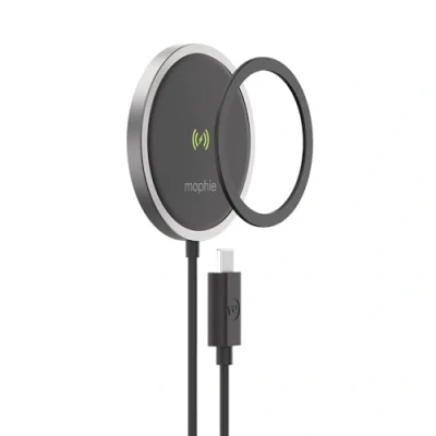 Afbeelding van mophie Snap+ Wireless Draadloze Oplader Geschikt voor MagSafe Snelladen Zwart