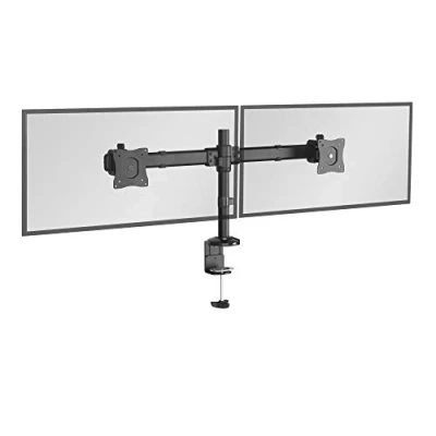 Afbeelding van RICOO TS6211 PC houder, 2 beeldschermen, 13 27 inch (33 69 cm), draaibaar, kantelbaar, tafelhouder, standtafel, voor computer VESA 100 x cm, zwart