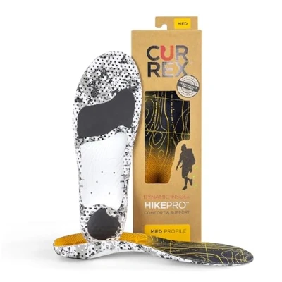 Afbeelding van CURREX HikePro inlegzool je nieuwe dimensie in wandelen. Dynamische prestatie voor wandelen, wandelen of geel (middenprofiel), EU 39,5 41,5 (dag M)