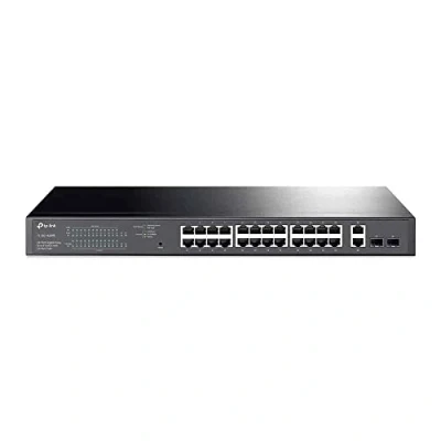 Afbeelding van TP Link TL SG1428PE Switch intelligent 24 x 10/100/1000 (PoE+) + 2 rack uitvoering PoE+ (250 W) 100 240 V wisselstroom
