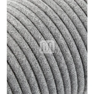 Afbeelding van Elektrische kabel, rond, met gekleurde stof, 10 m, 2 x 0,75 mm, voor lampen, lampenkappen, design. Made in Italy!