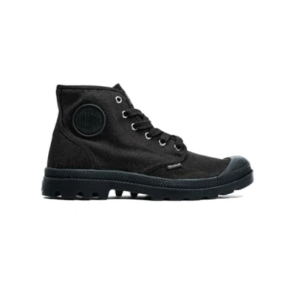 Afbeelding van Palladium Pampa Hi Sportschoenen met rolkraag voor dames, zwart.