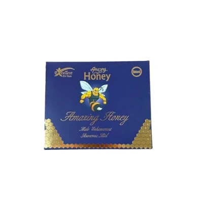 Afbeelding van Miracles Amazing Honey for Men Blue Pack 12 zakjes van 15 g natuurlijke honing met plantenextracten (Ginseng, Tribulus terrestris, koninklijke gelei)