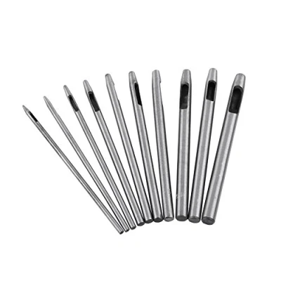 Afbeelding van 10 stuks lederen perforator centure puncher tool DIY ambachten voor het aanpassen van uw riem