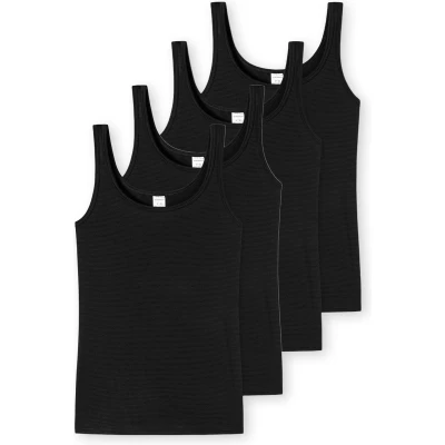 Afbeelding van Schiesser 4ER PACK Essentials Hemd, Dames, Maat: 36, Schwarz