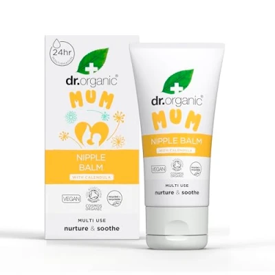Afbeelding van Dr Organic Tepelbalsem met calendula, lanoline alternatief, natuurlijke verlichting, pijnlijk en gebarsten, borstvoeding, rustgevend, veganistisch, dierproefvrij, vrij van dierproeven, zonder