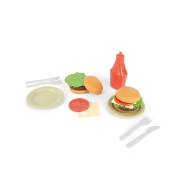 Afbeelding van Dantoy BIO Hamburger set plastiek duurzaam 19 onderdelen