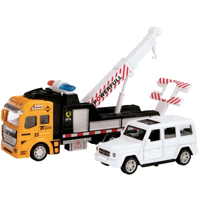 Afbeelding van Metal Sleepwagen met Takel + Pull Back 4x4 Auto