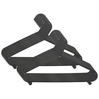 Afbeelding van Bieco Kleerhangers kinderen 16 stuks zwart lengte ca. 30 cm babykleerhanger kunststof kleerhanger baby babyorganizer voor kledingkast babykleding hangers