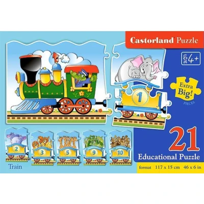 Afbeelding van Castorland Train Educatieve Puzzel 21 stukjes
